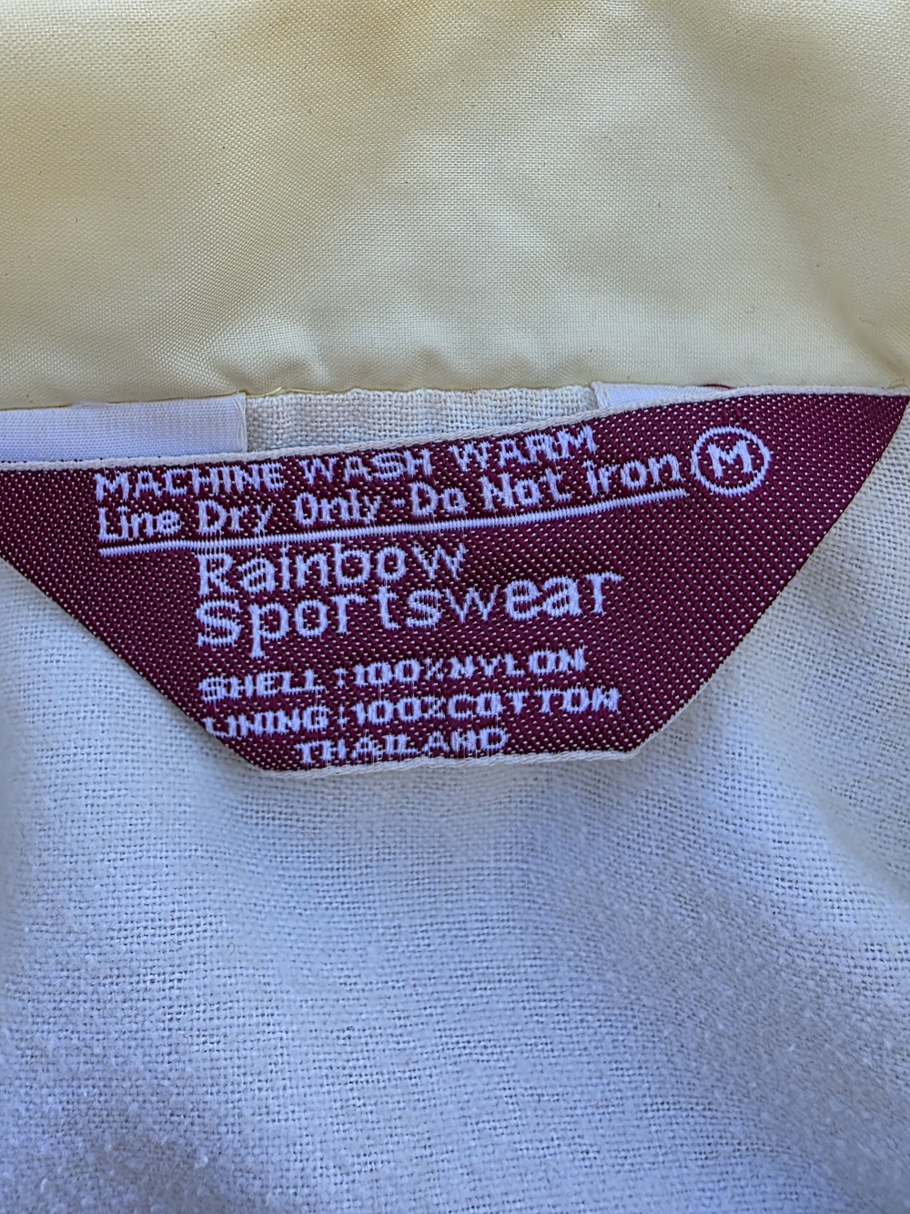 Vintage Village Golf Coach Jacket Yellow Snap Front Windbreaker - Picture 5 of 10